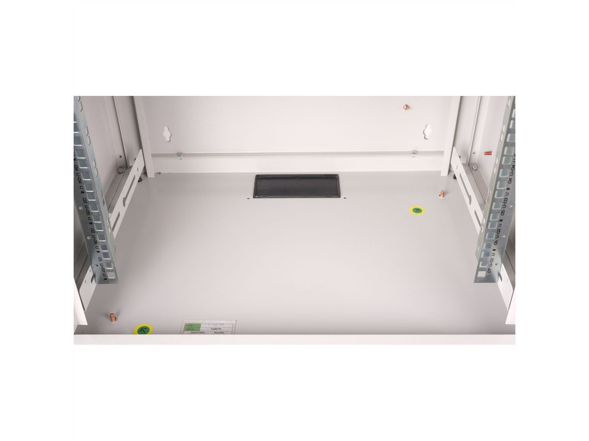 ROLINE Pro – 19" Wandverteiler 7U, IP20, abschliessbar, 600 × 450 × 418 mm, lichtgrau