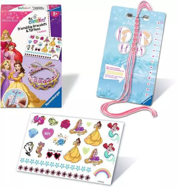 Ravensburger BeCreative – Bastelset (Armbänder) – Disney Princess – ab 8 Jahren