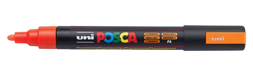 Uni-Ball POSCA Kreativ-/Pigmentmarker – orange, 1 Stk., schnell trocknend, lichtbeständig – für viele Oberflächen