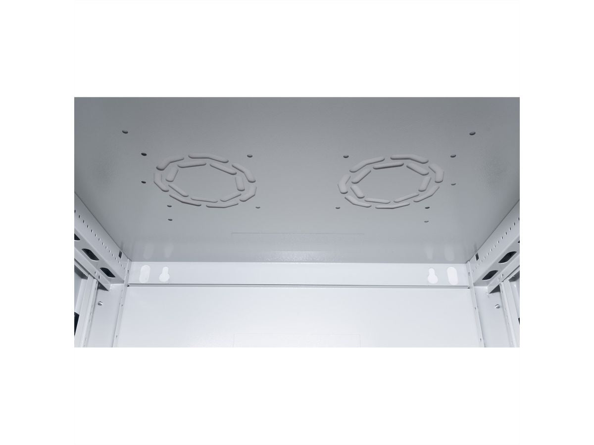 ROLINE Basic Plus – 19" Wandverteiler 4U, IP20, abschliessbar, 600 × 450 × 290 mm, lichtgrau, Stahl