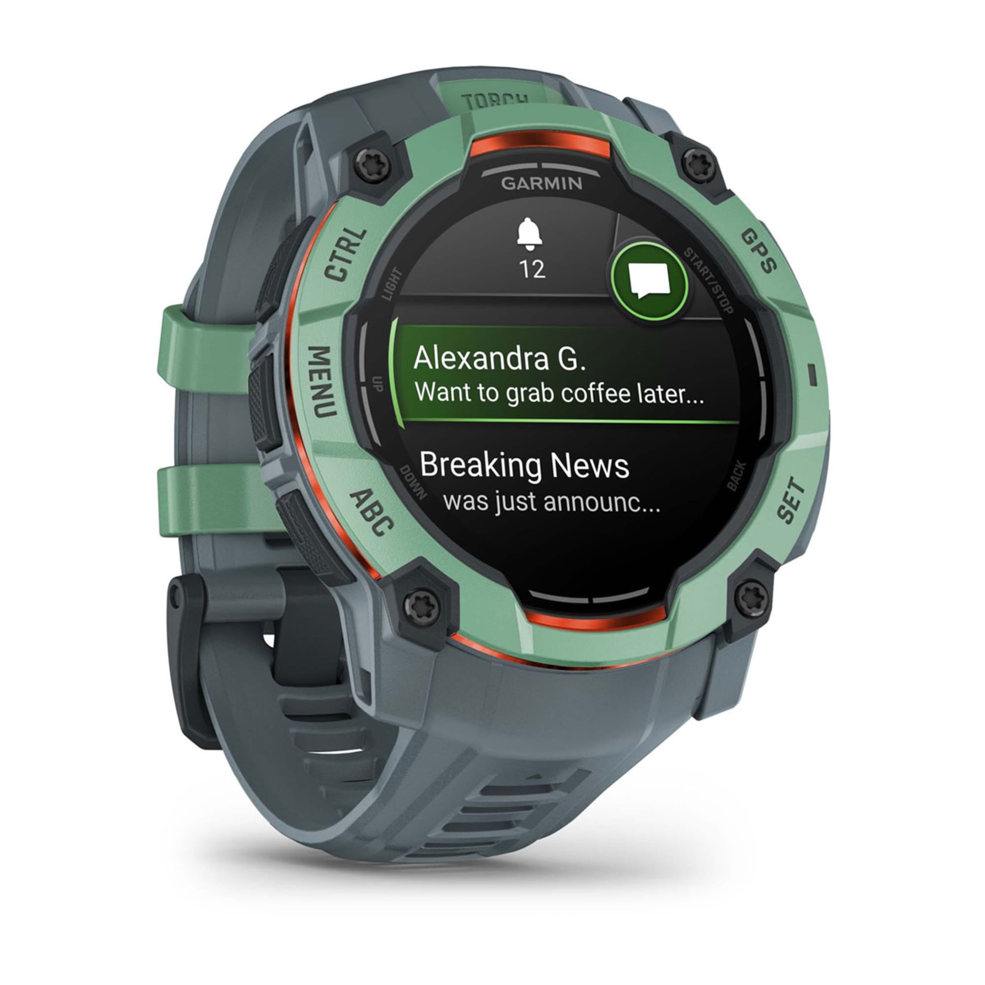 Garmin Instinct 3 – GPS-Smartwatch – 50 mm, 1,3", GPS, AMOLED, 10 ATM, Grün, Sportarmband