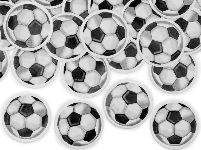 PartyDeco Konfettikanone Fussball – Schwarz/Weiss – 40 cm – 1 Stk
