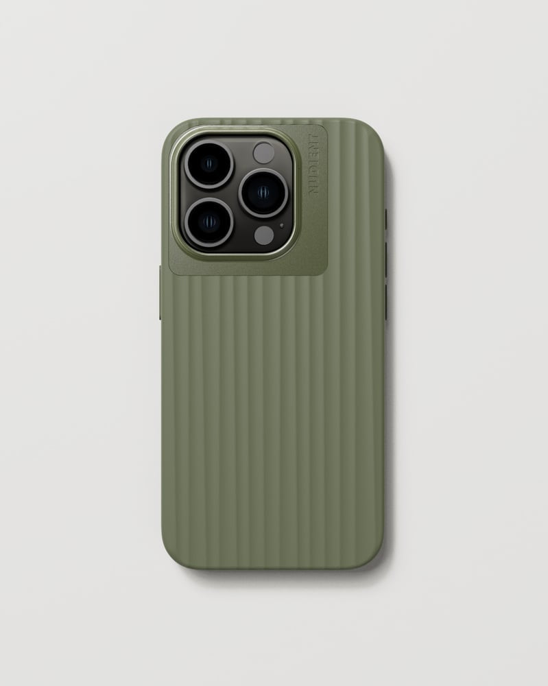 Nudient – Backcover – für Apple iPhone 15 Pro – olive – PC