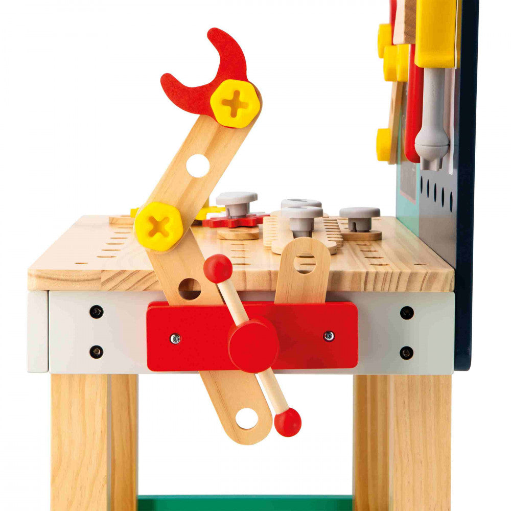 JANOD Brico'Kids Werkbank Roboter – 50-teilig – ab 3 Jahren – 48,0 × 79,0 × 31,5 cm – mehrfarbig – FSC