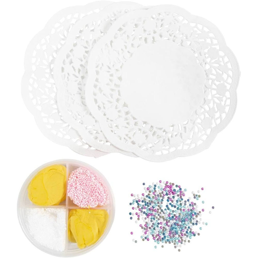 Creativ Company Knete-/Modelliermasse-Set – Donuts – lufthärtend – ab 6 Jahren
