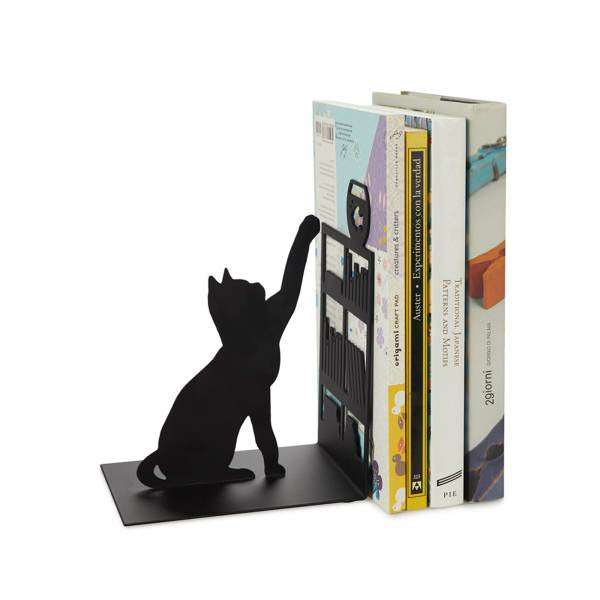 Trendform Buchstützen – schwarz, Metall, B 130 × H 100 × T 170 mm, 4er-Set