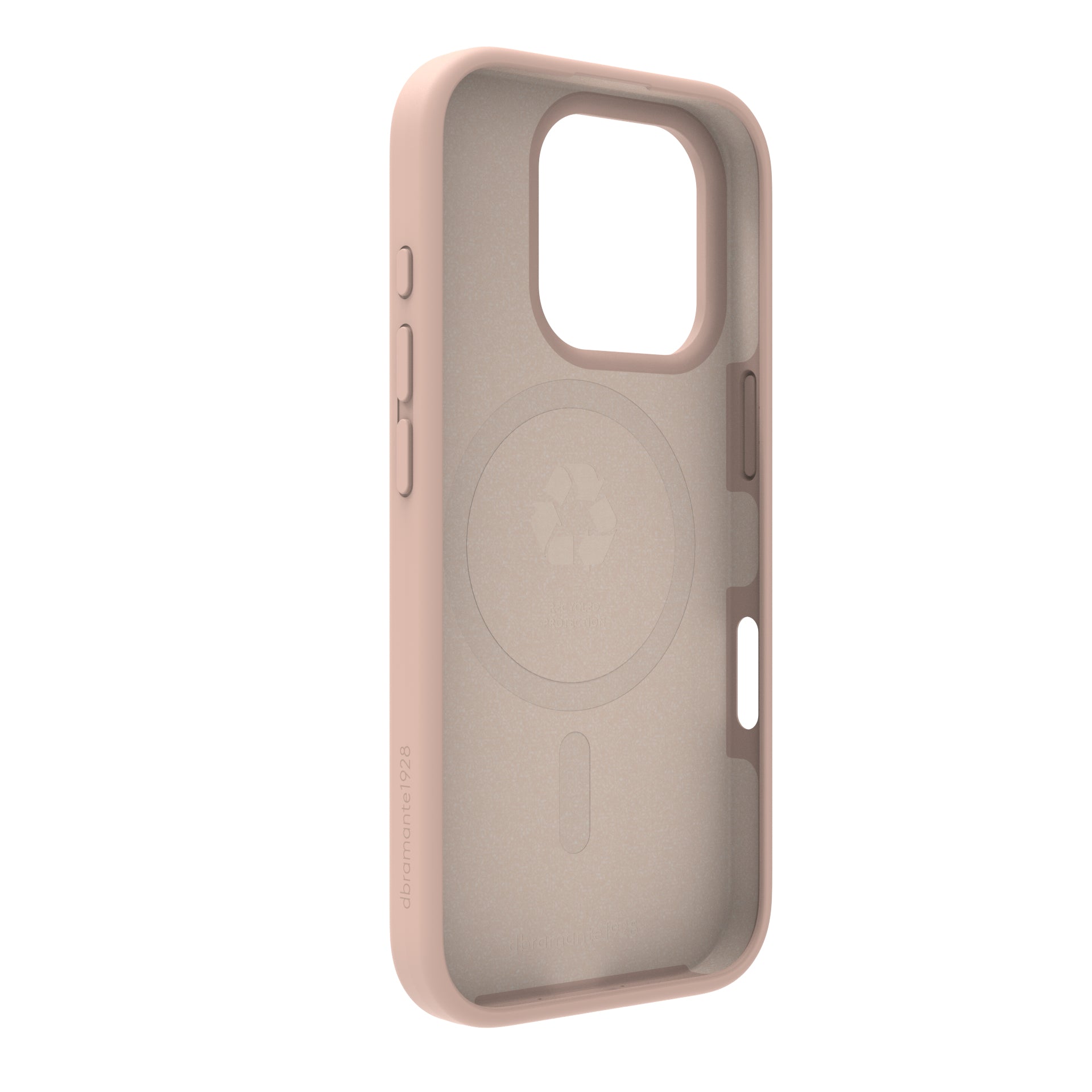 dbramante1928 Monaco Backcover – für Apple iPhone 16 Pro, MagSafe, Kunststoff+Silikon, Pink Sand