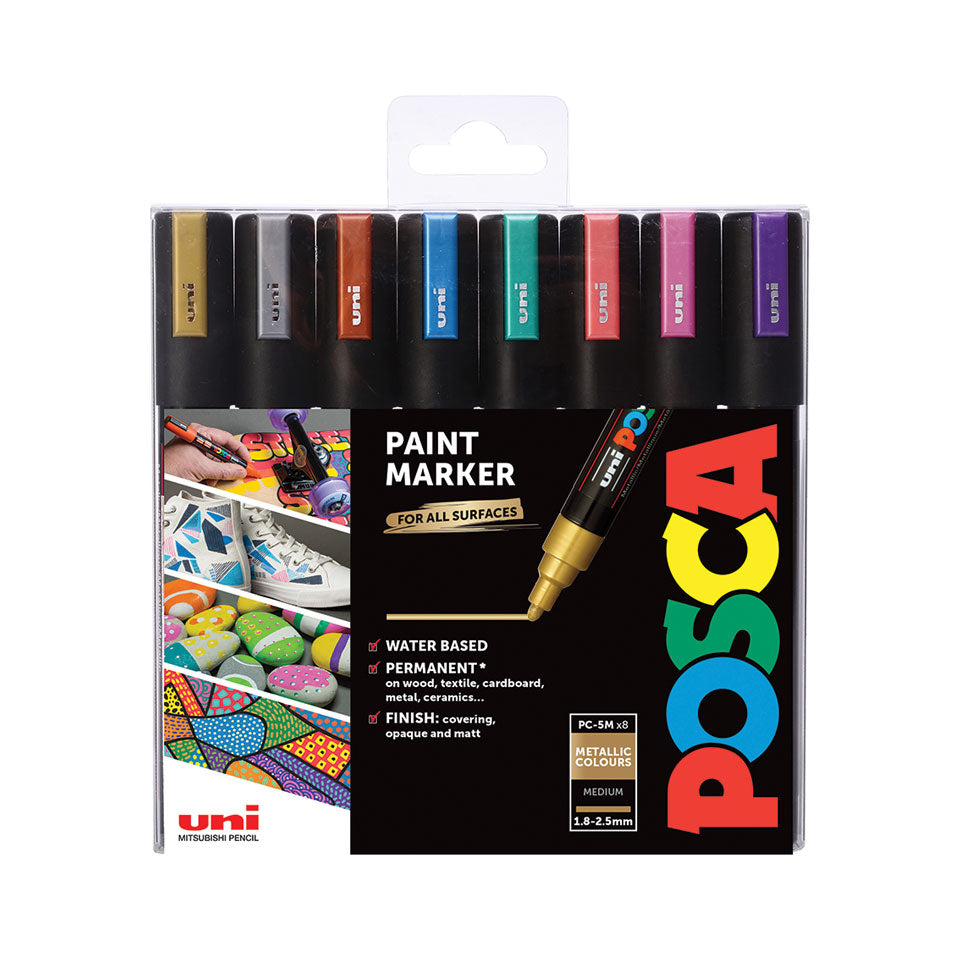 Uni-Ball POSCA PC-5M Acrylmarker Metallic – Rundspitze 1,8–2,5 mm – Blau