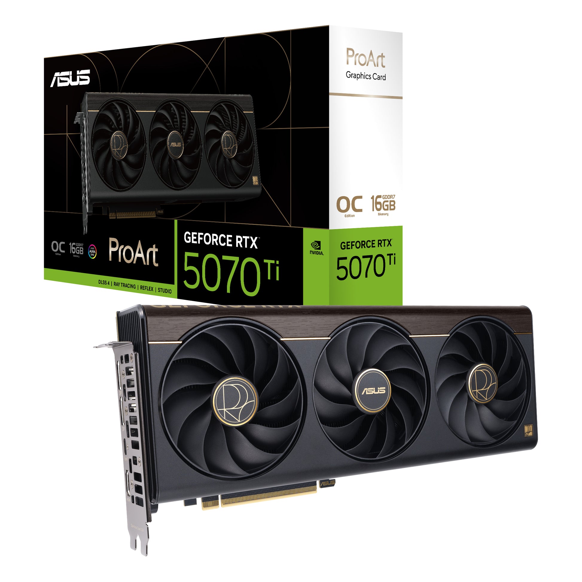 Asus ProArt RTX 5070 Ti O16G – NVIDIA GeForce RTX 5070 Ti, 16 GB GDDR7, PCIe 5.0