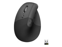 Logitech Lift for Business Linkshändige Ergonomische Maus – für Linkshänder, Graphit/Schwarz