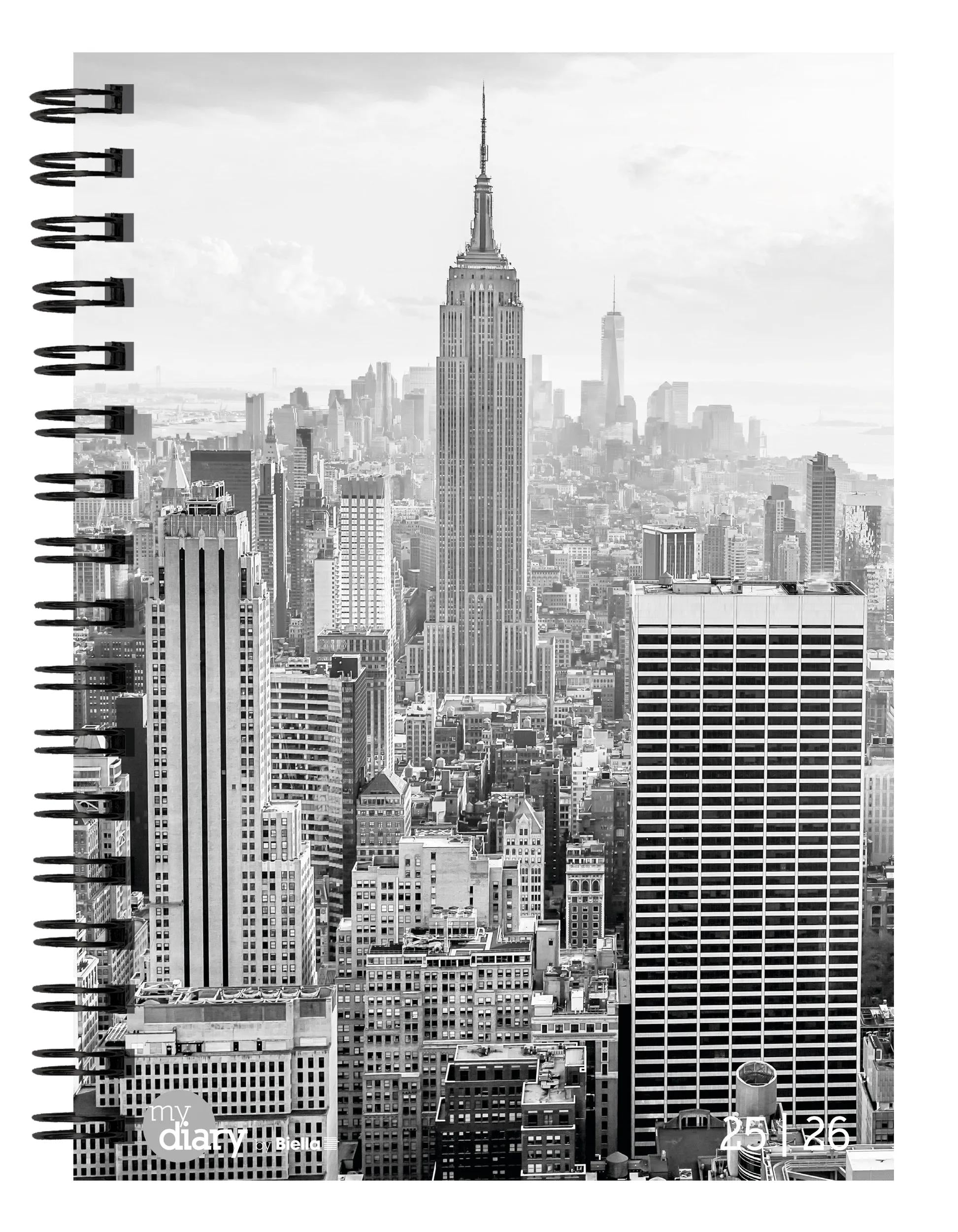 Biella mydiary Schüleragenda – 1 Woche/2 Seiten, Spiralbindung, A5, Aug–Jul, City, FSC