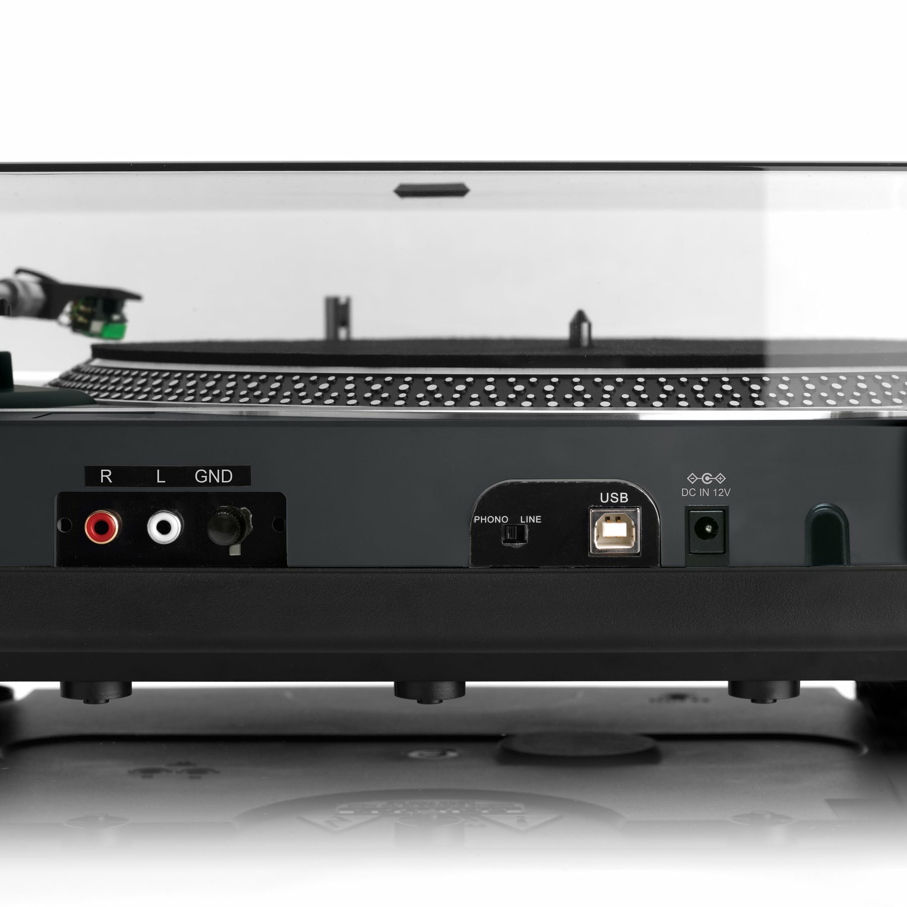 Lenco L-3828BK – Plattenspieler (Direktantrieb, manuell), Phono-Vorverstärker, 33⅓/45 – Schwarz