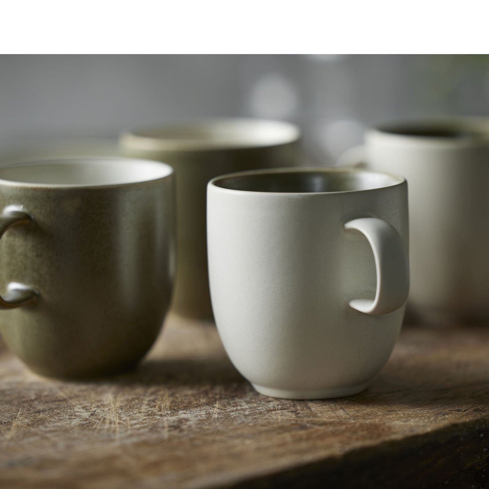 Studio Round Teetasse – 330 ml, Steinzeug, Weiss, spülmaschinenfest, mikrowellengeeignet