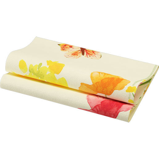 Dunisoft Poppy Field Servietten Hellgelb – 40 × 40 cm, 3-lagig – 60 Stück