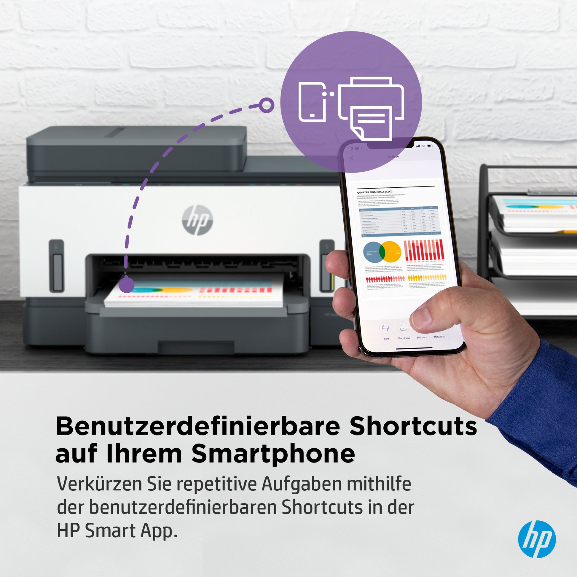 HP SMART TANK 7305 – Farbiger Tintenstrahl-MFP, 3-in-1 – 28 S/W-Seiten pro Minute