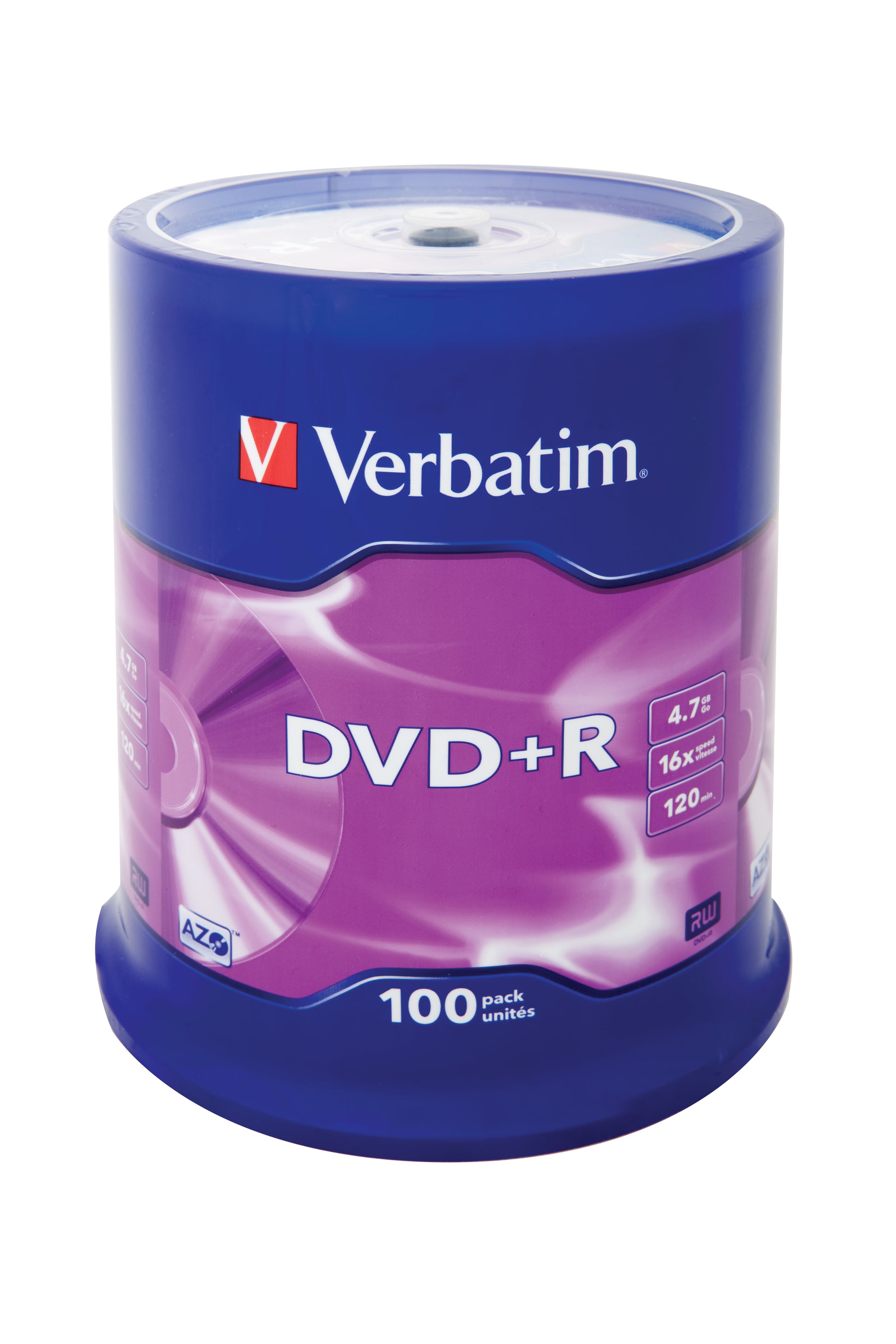 Verbatim DVD+R 16x 4,7 GB Matt Silber – 100 Stück
