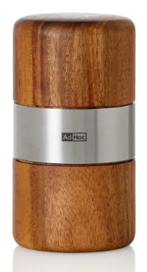 AdHoc Muskatmühle Ø 6 × 11,3 cm, Holz/Edelstahl, Braun
