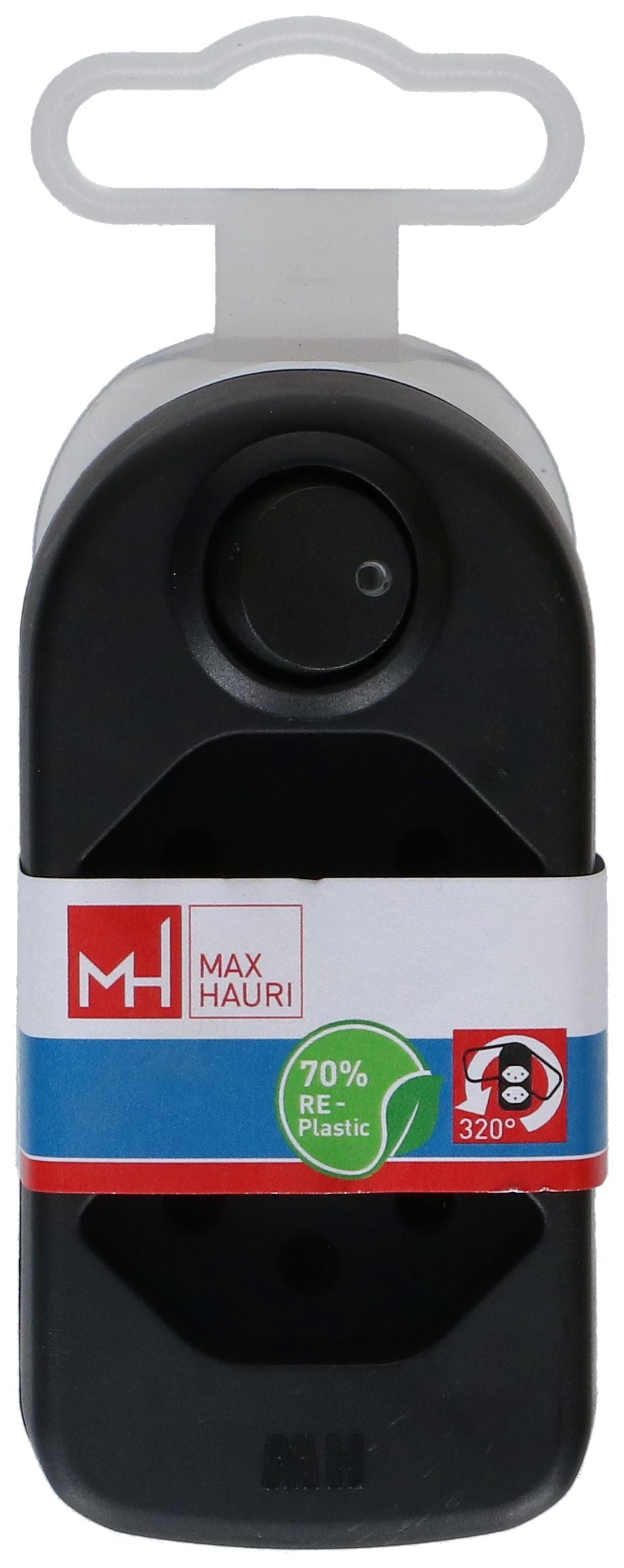 Max Hauri AG Max Hauri ADAPT Abzweigstecker – 2×T13, abgewinkelt, Schalter, T12-Stecker, 10 A/2300 W