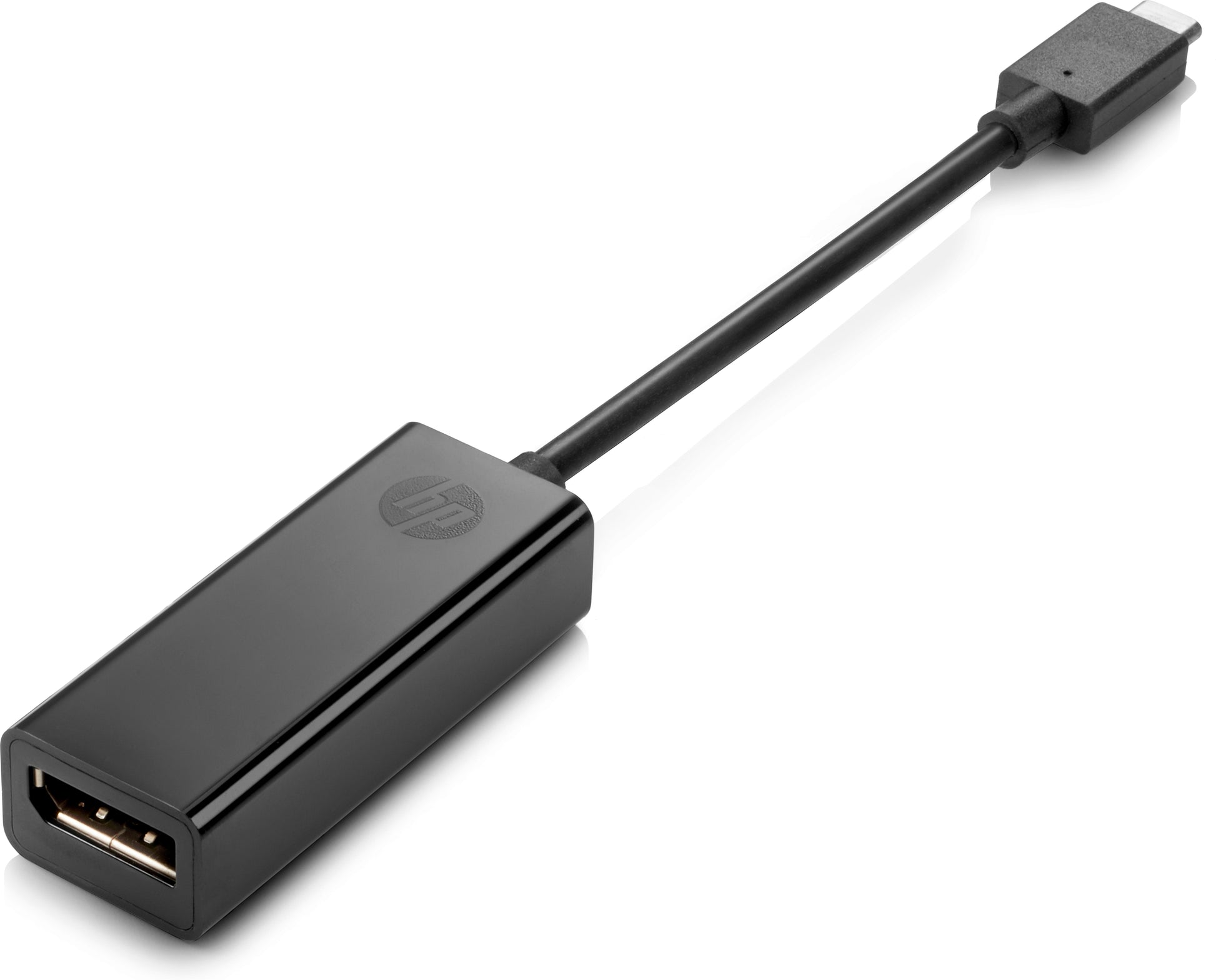 HP USB-C-zu-DisplayPort-Adapter – 1× DisplayPort, USB 3.2 Gen 1 (5 Gbit/s) – Schwarz