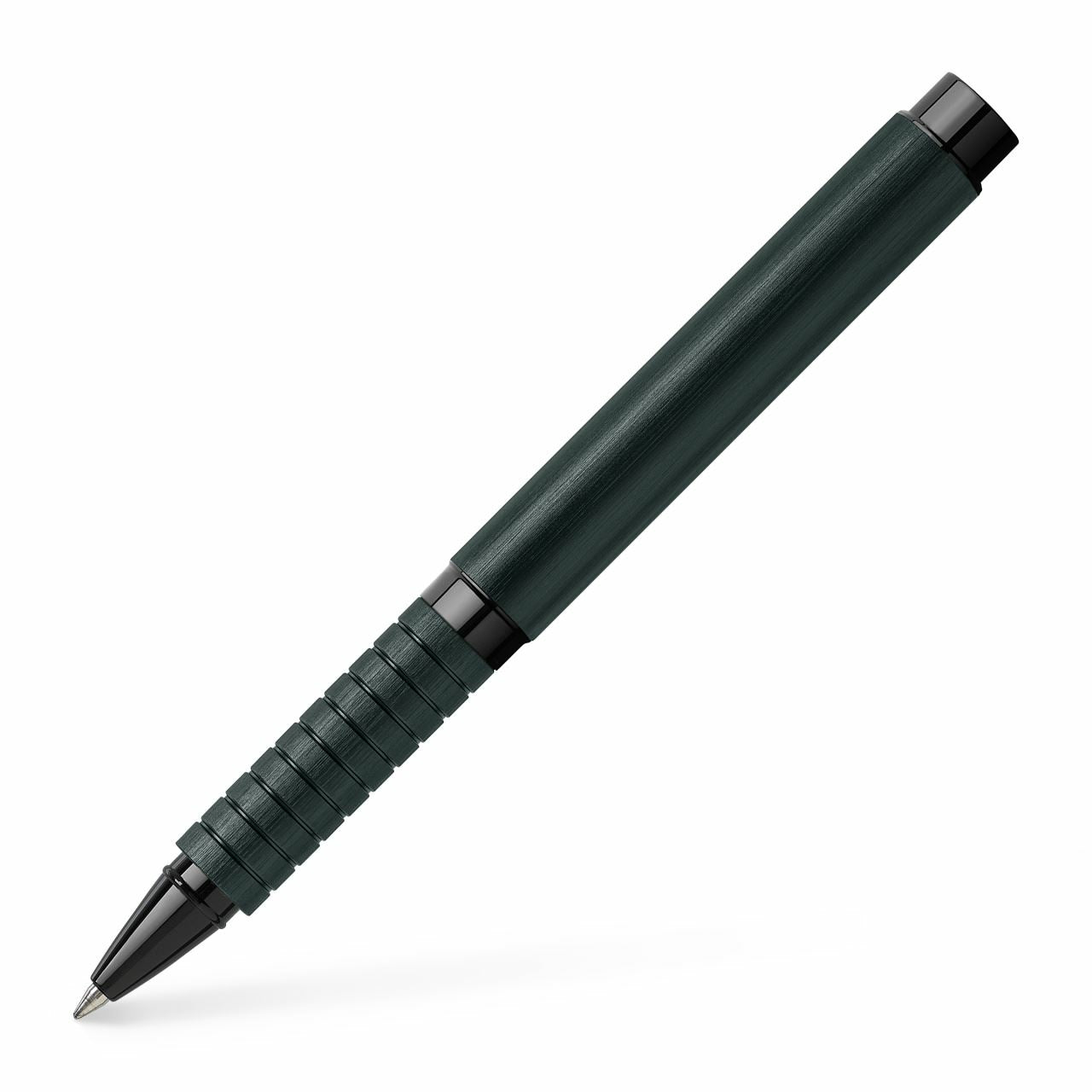 Faber-Castell Essentio B 148437 – Tintenroller, Schwarz, mit Kappe, Aluminium (Lack)