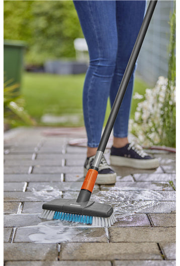 Gardena Reinigungsset Cleansystem – Teleskopgriff 163,0 cm, Kunststoff, grün/grau/orange