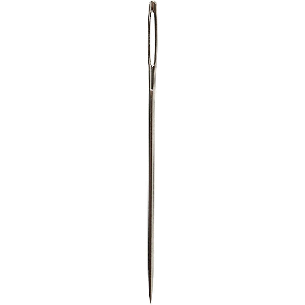 Creativ Company Sticknadel Chenille-Nadel – Nr. 20, 43 mm, Silber, 25 Stück, für Handnähen