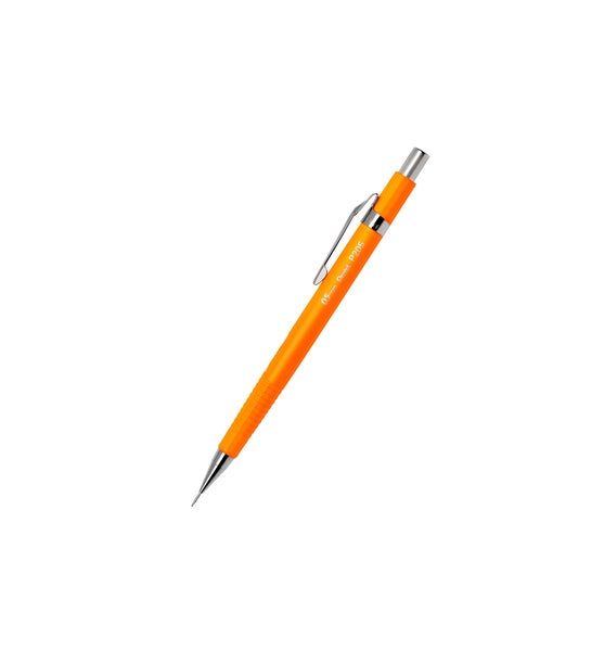 Pentel Sharp P200 Druckbleistift – 0,5 mm, Neonorange, mit Radierer