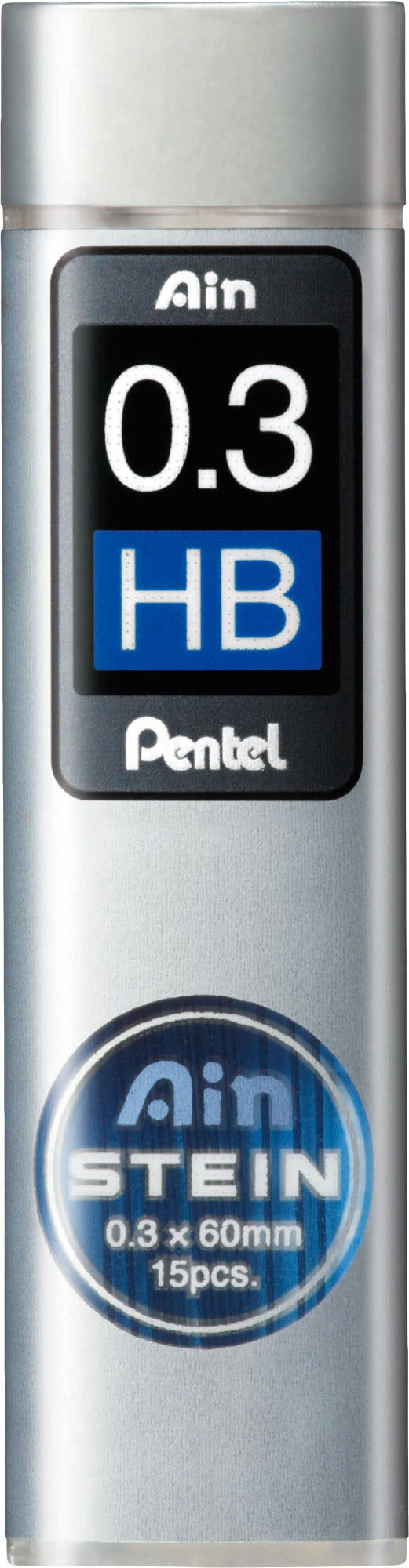 Pentel Bleistiftminen – Graphit, 0,3 mm, HB, 15 Stk.