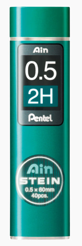 Pentel Bleistiftminen – Graphit, 0,5 mm, 2H, 40 Stk.