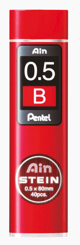 Pentel Bleistiftminen – Graphit, 0,5 mm, B, 40 Stk.