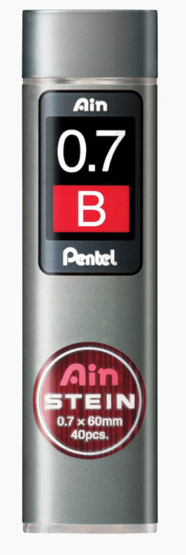 Pentel Bleistiftminen – Graphit, 0,7 mm, B, 40 Stk.