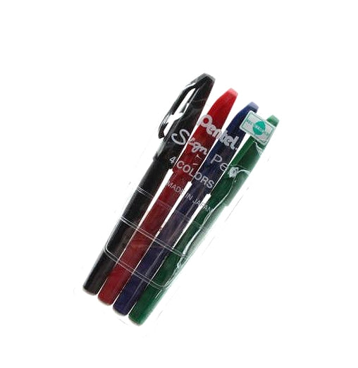 Pentel Filzstifte, Strichbreite 2 mm, 4 Farben