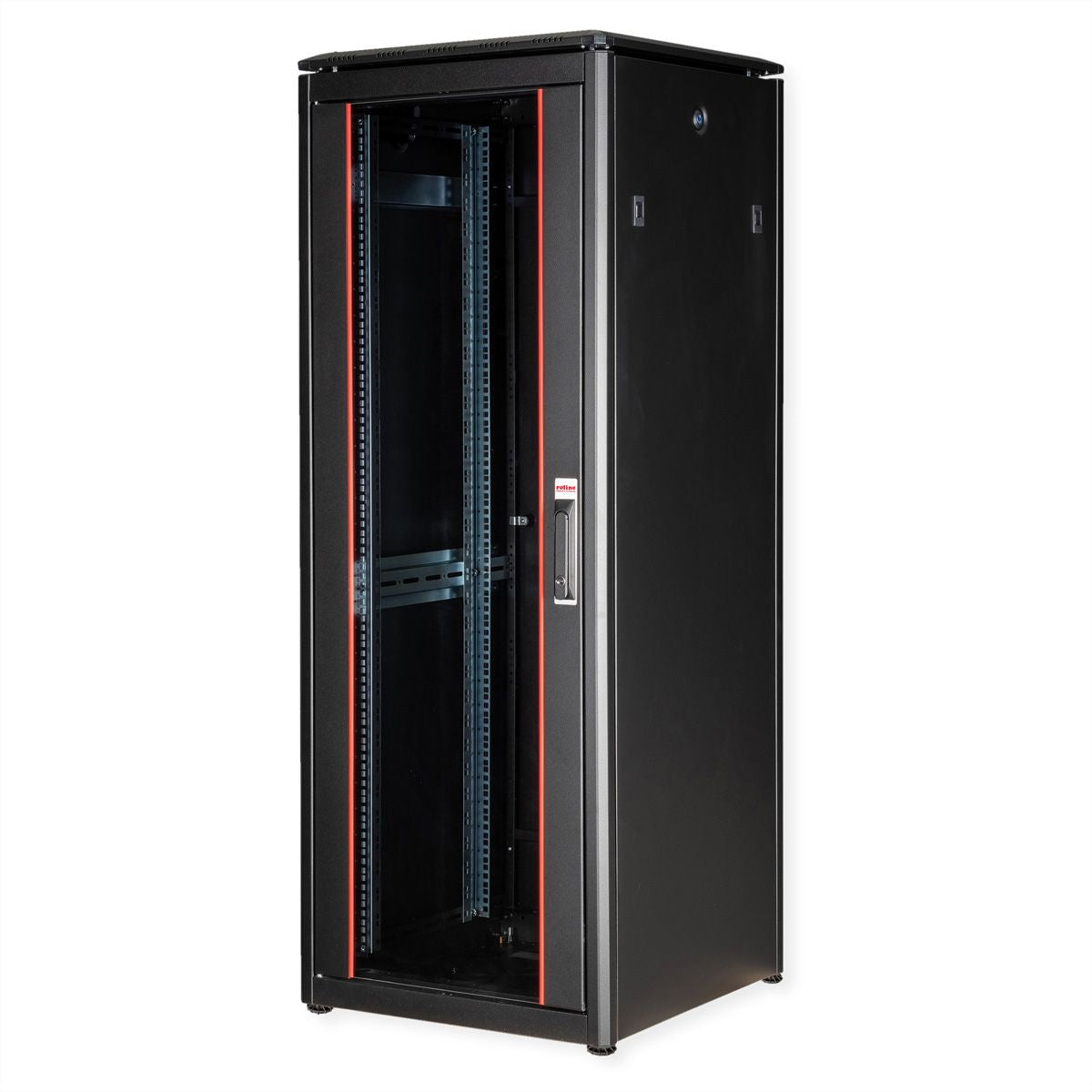 ROLINE Pro – 19" Netzwerkschrank 32U, IP20, abschliessbar, 600 × 600 × 1609 mm, schwarz, Stahl