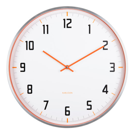 Karlsson Wanduhr – Sporty, Quarzuhr, Orange