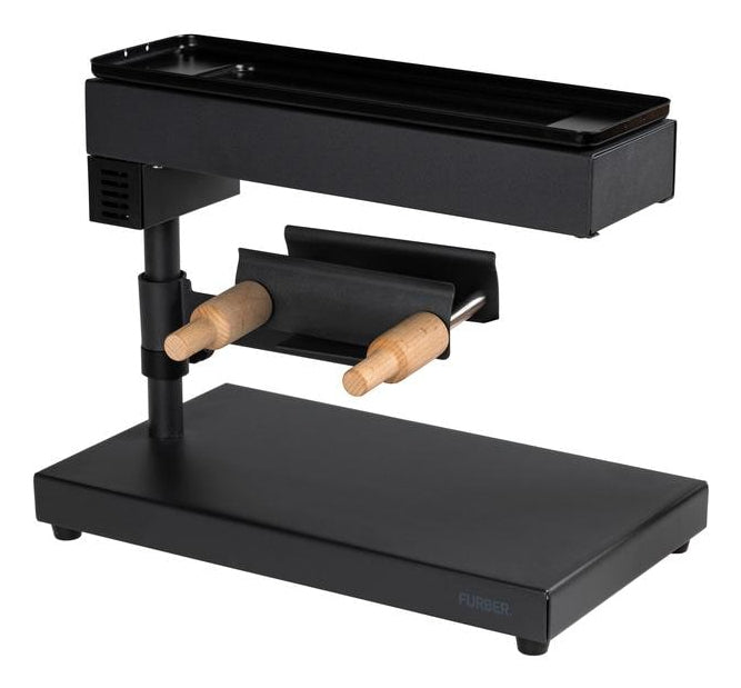 Furber. Furber Raclette-Gerät F00681 – 600 W, 1 Käsehälfte – Schwarz/Edelstahl