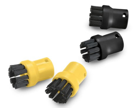 Kärcher Bürstenset – 4 Stk. – Kunststoff, schwarz/gelb – für Kärcher SC 1–SC 5 – 2,6 × 4,0 × 2,6 cm