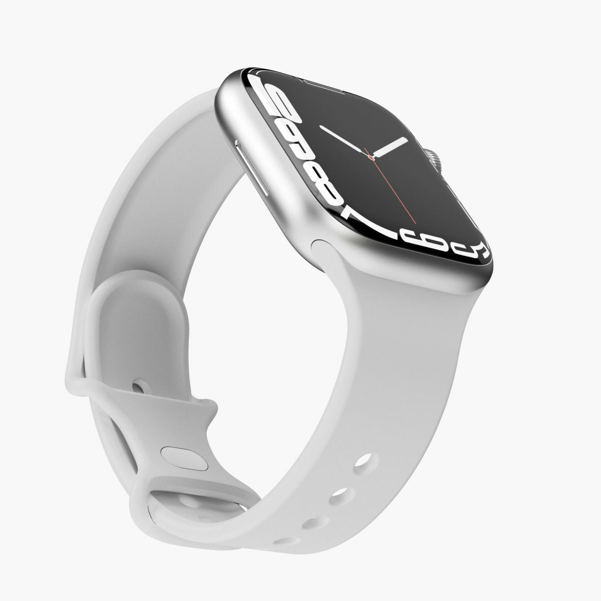 Vonmählen Classic Band 2 – Armband – für Apple Watch (diverse Grössen), Hellgrau, Silikon
