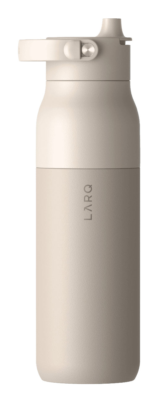 LARQ PureVis 2 Isolierflasche 1 l – doppelwandig, Edelstahl, UV-C selbstreinigend, Weiss