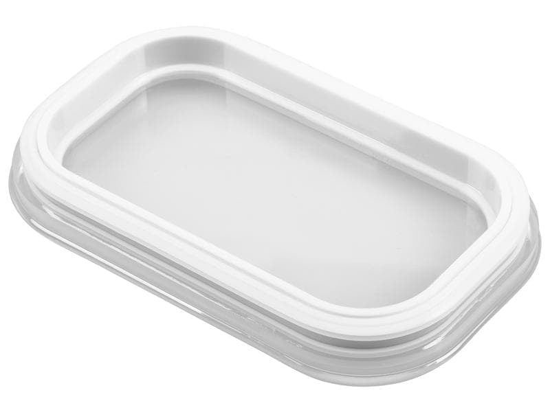 Furber. Furber – 7-teiliges Vorratsdosen-Set 2 l, 1,5 l, 1 l, 470 ml, Kunststoff/Silikon, transparent/weiss