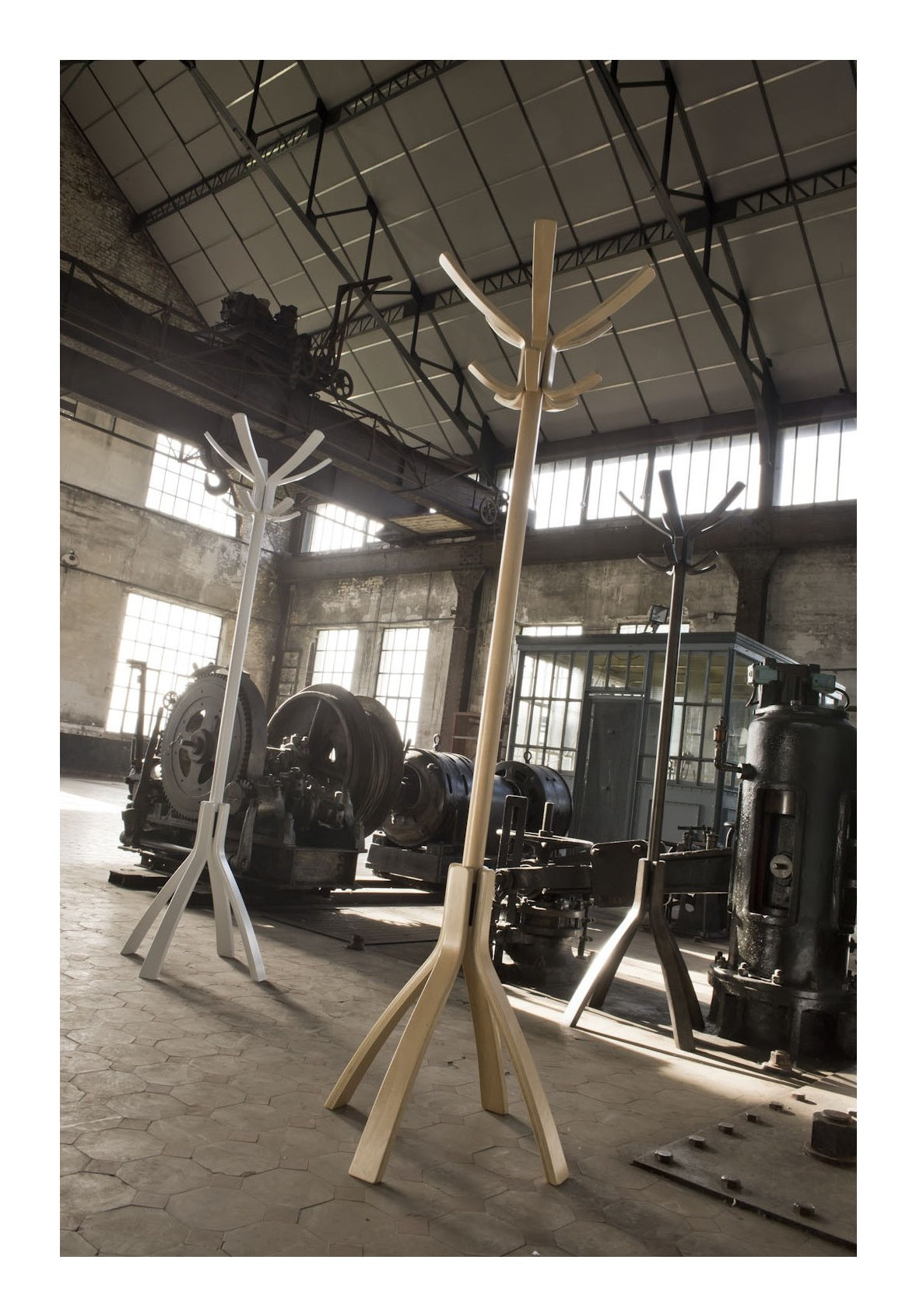 Alba Garderobenständer CAFE – 10 Haken, Höhe 176 cm, Holz