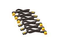 APC Netzkabel, IEC C13 auf IEC C14, verriegelbar, 90° abgewinkelt, 1,8 m, 6 Stück