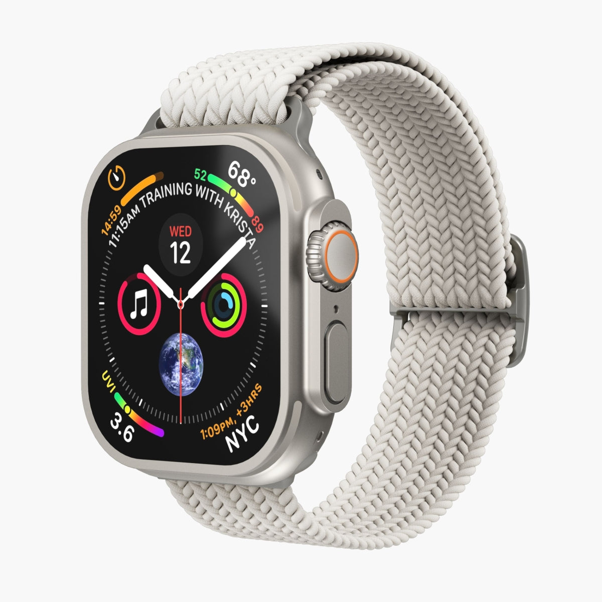 Vonmählen Woven Loop – Creme, für Apple Watch 40/41/42 mm