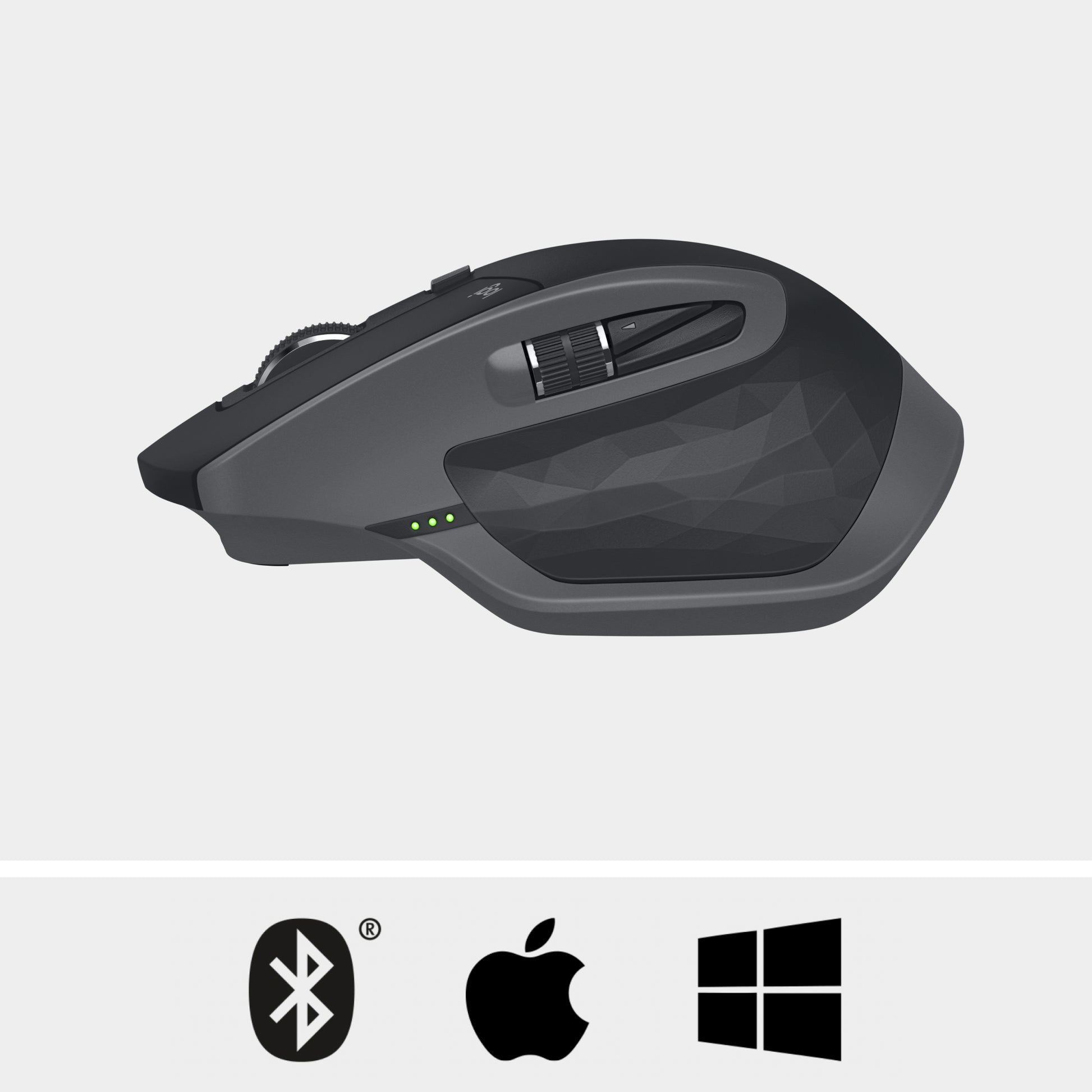 Logitech MX Master 2S Ergonomische Maus – kabellos, wiederaufladbar, Unifying-Empfänger, graphit