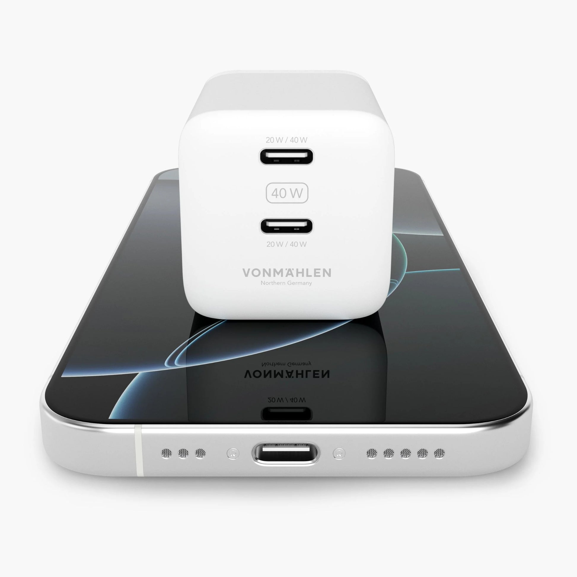 Vonmählen Unity Netzteil – 40 W, 2× USB-C, PD, PPS, GaN – für Universalgeräte