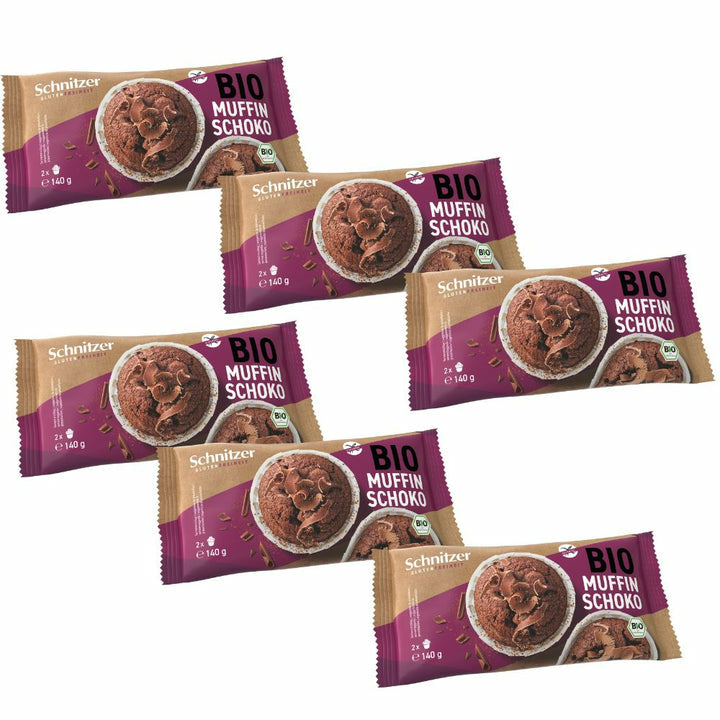 Schnitzer Bio Muffin – Zartbitter, bio, glutenfrei – 140 g