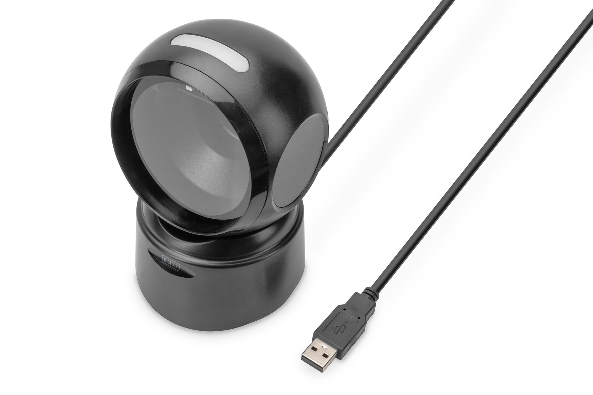 Digitus 1D/2D Desktop Präsentationsscanner – 1D/2D – Kabelgebunden, USB – Kit: mit USB-Kabel – Schwarz