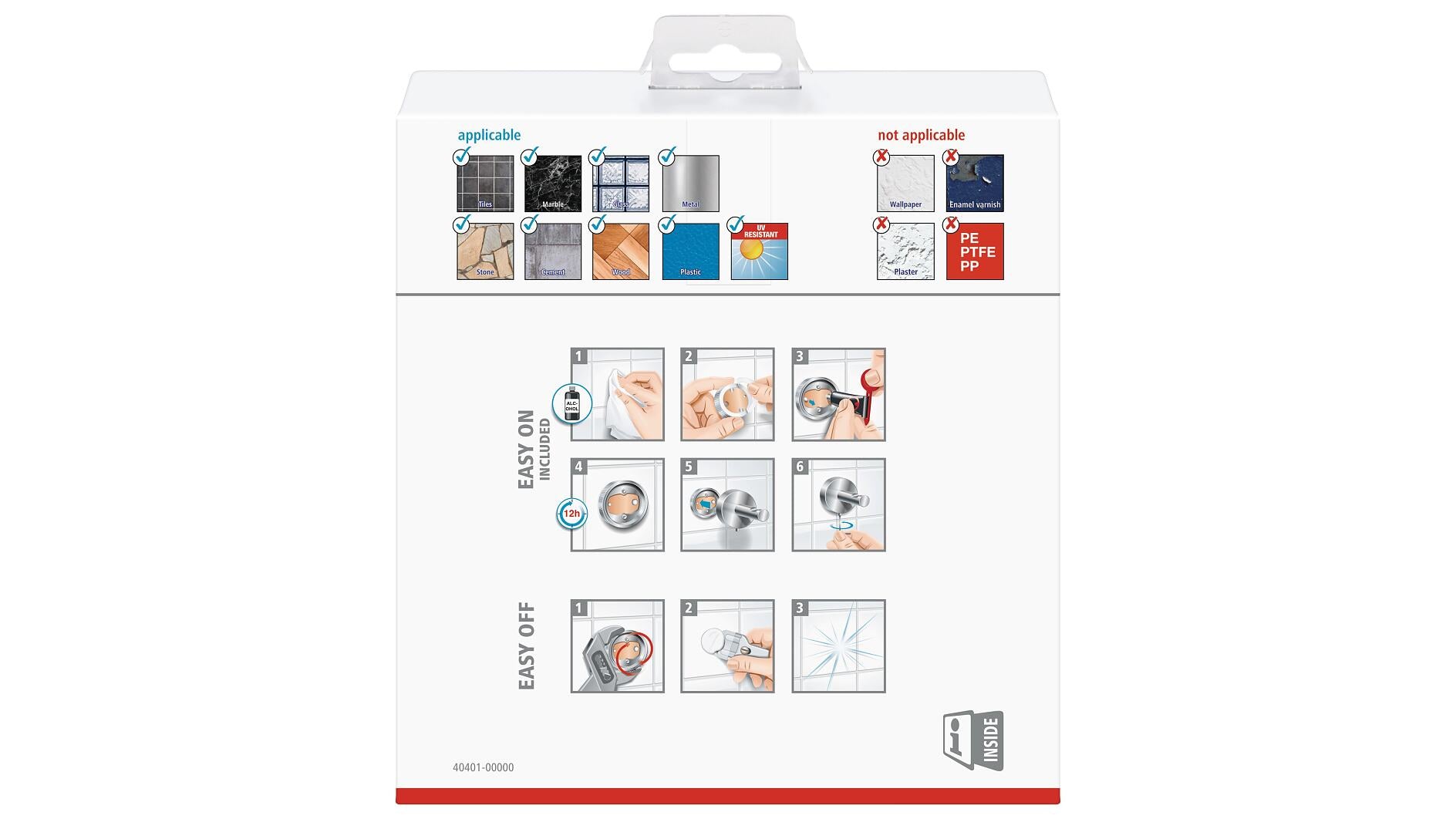TESA Toilettenpapierhalter – Glas/Chrom, Wandmontage, 13,9 × 16 × 9,9 cm