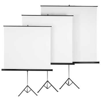 Hama Stativ-Leinwand – 1:1, 180 × 180 cm, stufenlos höhenverstellbar, 360° drehbar, weiss