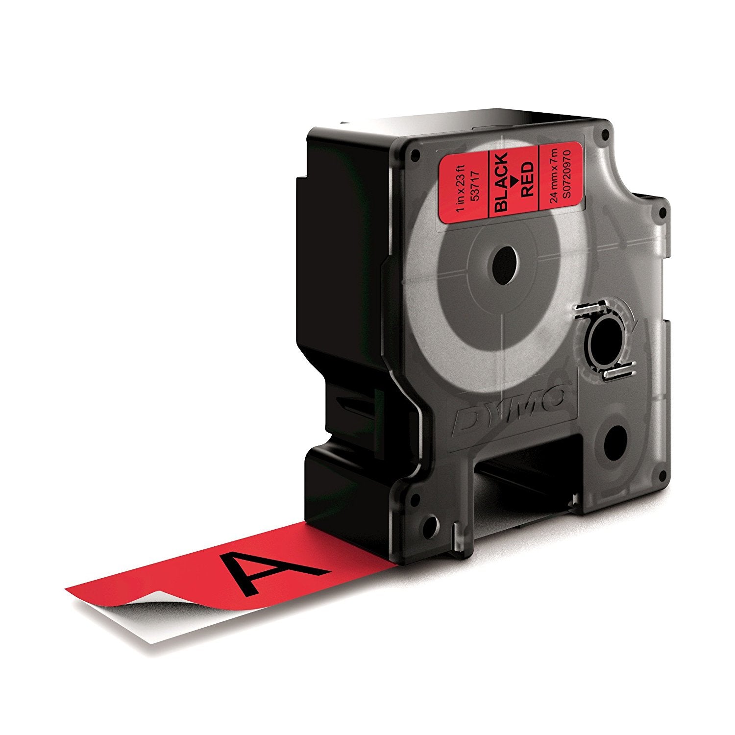 DYMO Schriftband – 24 mm, rot, schwarz