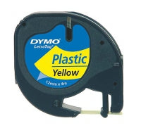 DYMO Schriftband – 12 mm × 4 m, gelb, schwarz, LetraTag